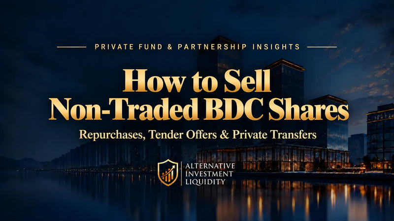 How to Sell Non-Traded BDC Shares: Repurchases, Tender Offers & Private Transfers — Alternative Investment Liquidity.